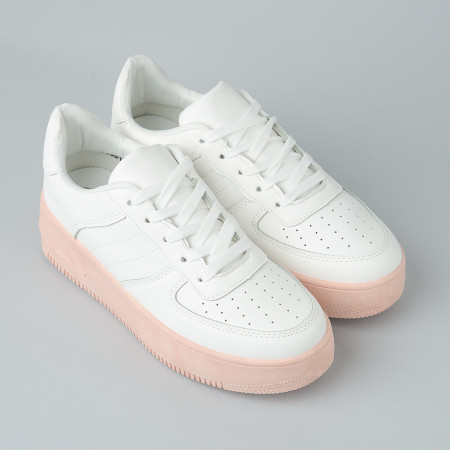 Patike sa debelim đonom L055126 bele/roze