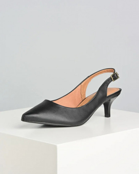 Vizano cipele sa otvorenom petom, crna boja, slika 4