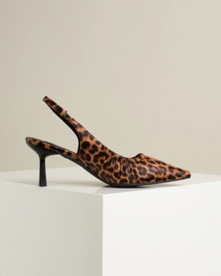 Ženske sandale sa zatvorenim prstima, na štiklu, leopard print, slika 8