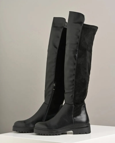 Ravne čizme preko kolena LX292441 crne, slika 5