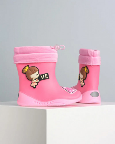 Pink gumene čizmice za devojčice, slika 3