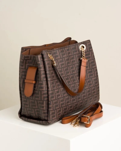 Ženska braon shopper torba T012694