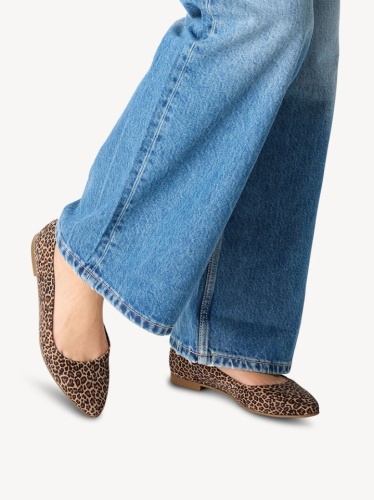 Ženske kožne baletanke brenda Tamaris, leopard print, slika 1