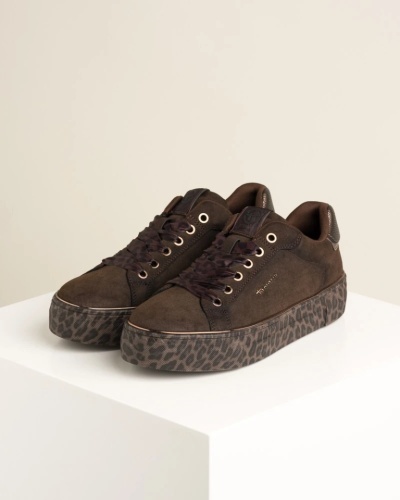 Ženske braon patike brenda Tamaris, leopard detalji, slika 2