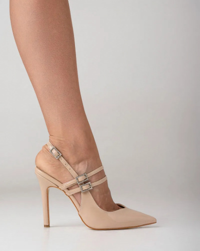 Slingback bež sandalete, slika 7