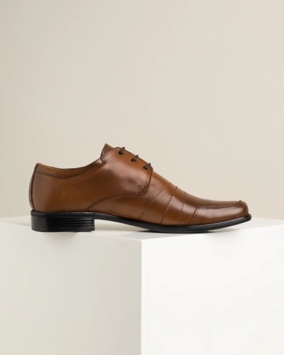 Kožne muške elegantne cipele 3883-06 braon, slika 6