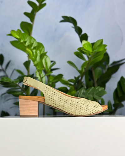 Ženske sandale od kože u zelenoj boji, slika 5