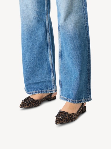 Ženske ravne sandalete u špic, leopard print, brend Tamaris, slika 2