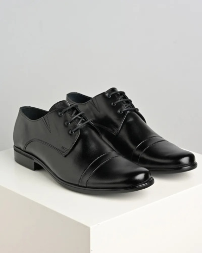 Kožne muške elegantne cipele 3870-01 crne