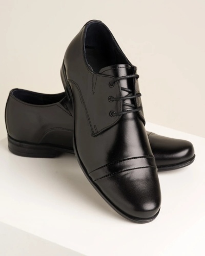 Muške kožne elegantne cipele 4070-01 crne, manjih brojeva (38-39)