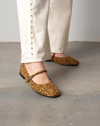 Baletanke sa kaišem preko risa, leopard print, slika 4