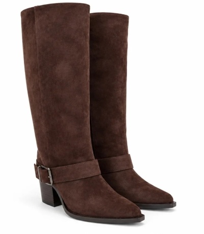 Ženske duboke kaubojke na štiklu, braon boja, slika 2