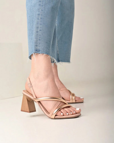 Ženske sandale na štiklu 8471.314.23770 roze/zlatne, slika 7