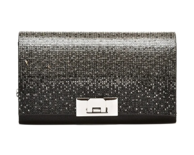 Elegantna torbica sa podesivim kaiš lancem T022553, crna, slika 2