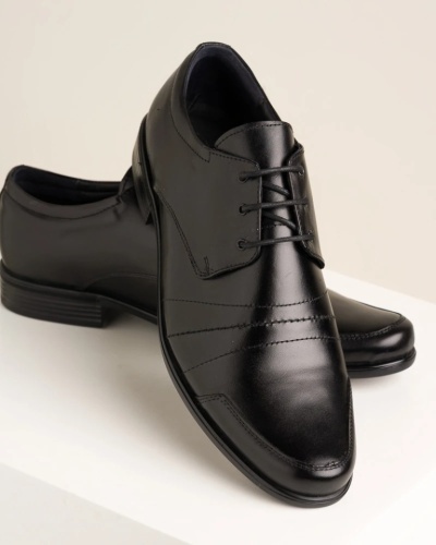 Kožne muške elegantne cipele 3883-01 crne