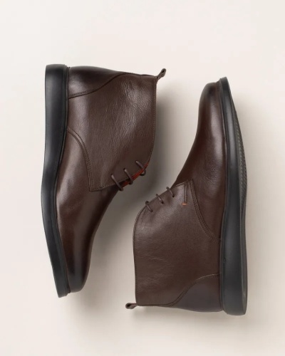 Braon muške duboke cipele na pertlanje od prirodne kože, slika 7