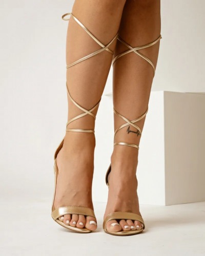 Sandale na štiklu na vezivanje, brend Vizano, slika 2
