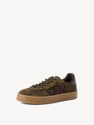 Ženske maslinaste kožne patike sa leopard printom, Tamaris, slika 5