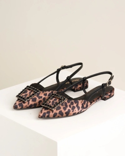 Ženske ravne sandalete u špic, leopard print, brend Tamaris, slika 3