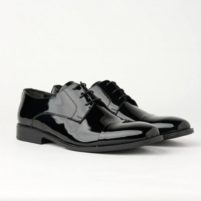 Kožne muške cipele 1825-1 crne lakovane
