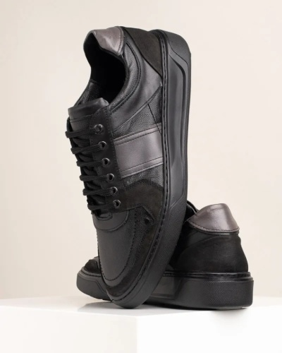 Kožne muške cipele/patike 3623-01 crne (46-50)