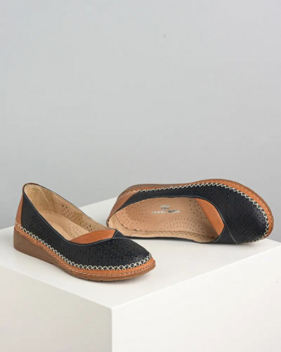 Teget kožne ženske cipele Vidra leder, slika 6