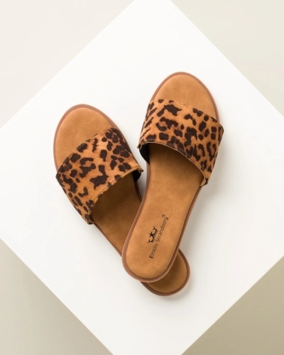 Modne ravne papuče PA59 leopard
