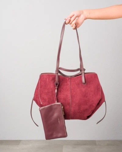 Ženska bordo vrećasta torba T012631