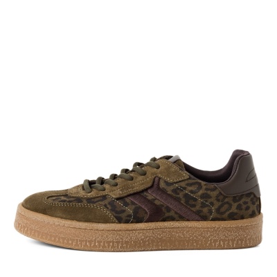 Ženske maslinaste kožne patike sa leopard printom, Tamaris, slika 2