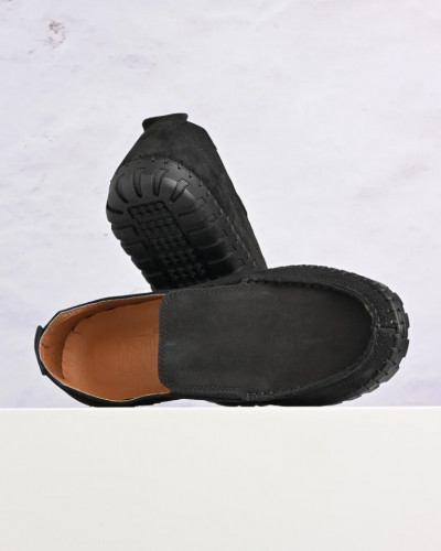 Crne kožne cipele na navlačenje, slika 2