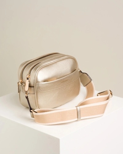 Ženska crossbody torbica T012623 zlatna