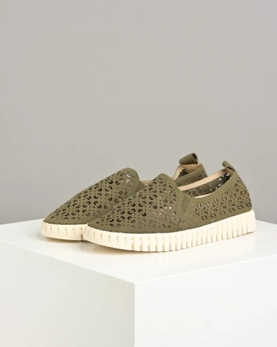 Maslinaste ženske rupičaste espadrile, slika 3