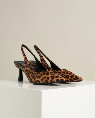 Ženske sandale sa zatvorenim prstima, na štiklu, leopard print, slika 9