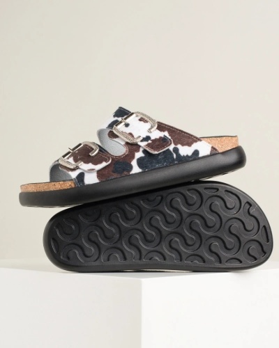 Anatomske klompe od prirodne kože, domaće proizvodnje, animal print, slika 8