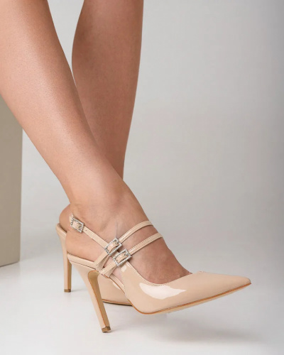 Slingback bež sandalete, slika 1