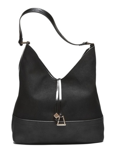Crna torba kombinovane teksture T012677