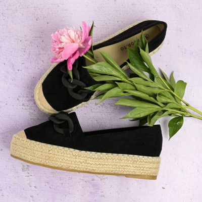 Espadrile na debelom đonu L022200 crne
