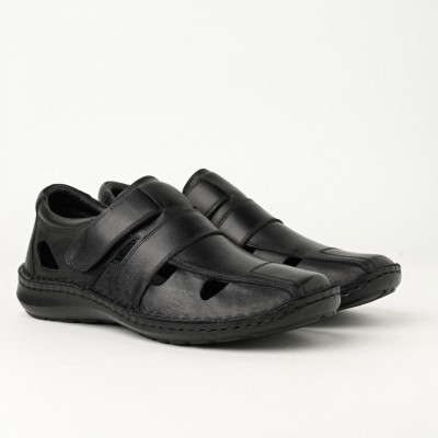 Kožne muške letnje cipele 9572 crne