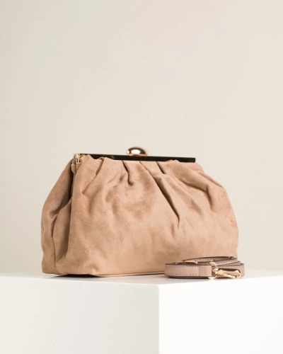 Ženska bež mekana clutch torba T012633
