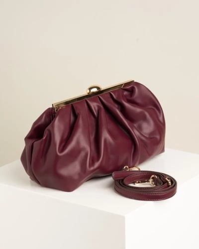 Ženska bordo mekana clutch torba T012633