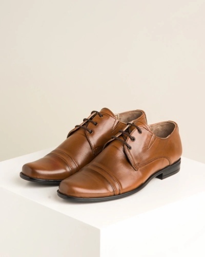Muške kožne elegantne cipele 4070-06 braon, manjih brojeva (38-39)