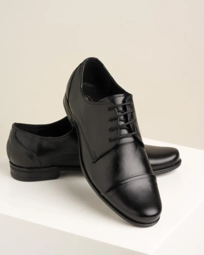 Muške kožne elegantne cipele 4073-01 crne, manjih brojeva (38-39)