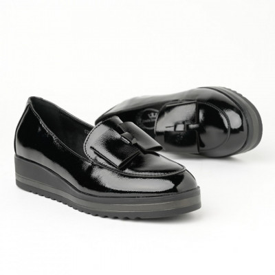 Ženske cipele/mokasine C2212 crna lak