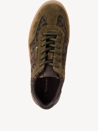Ženske maslinaste kožne patike sa leopard printom, Tamaris, slika 3