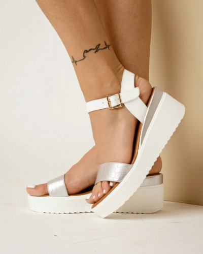 Sandale na ortoped petu S2239-2 bele