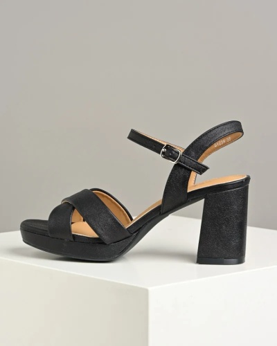 Sandale na platformu S1234 crne