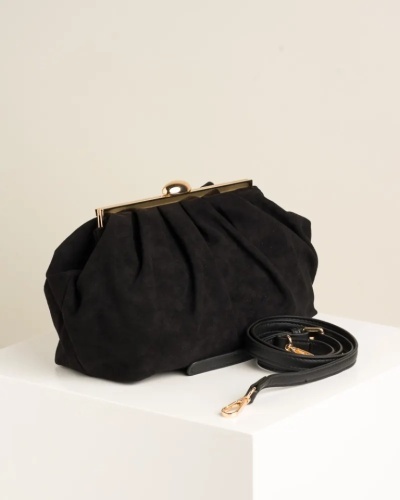 Ženska crna mekana clutch torba T012633