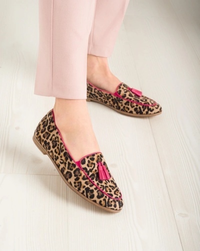 Ženske kožne mokasine 1-24221-44 leopard