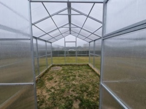 Sera Victoria Line 3x8m, otel galvanizat 40x20 mm si policarbonat 4 mm - Img 2