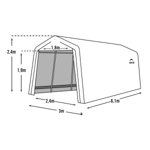 Garaj tip cort Shelter Logic 3x6.1 m - 62634 - Img 4